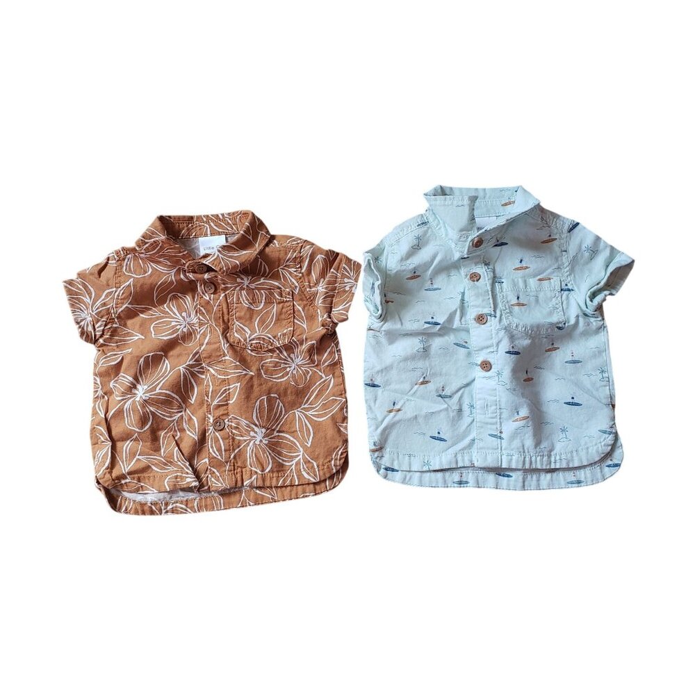 Little Co. By Lauren Conrad Baby Boys Short-Sleeve Button-Up Shirts 9-12 Months